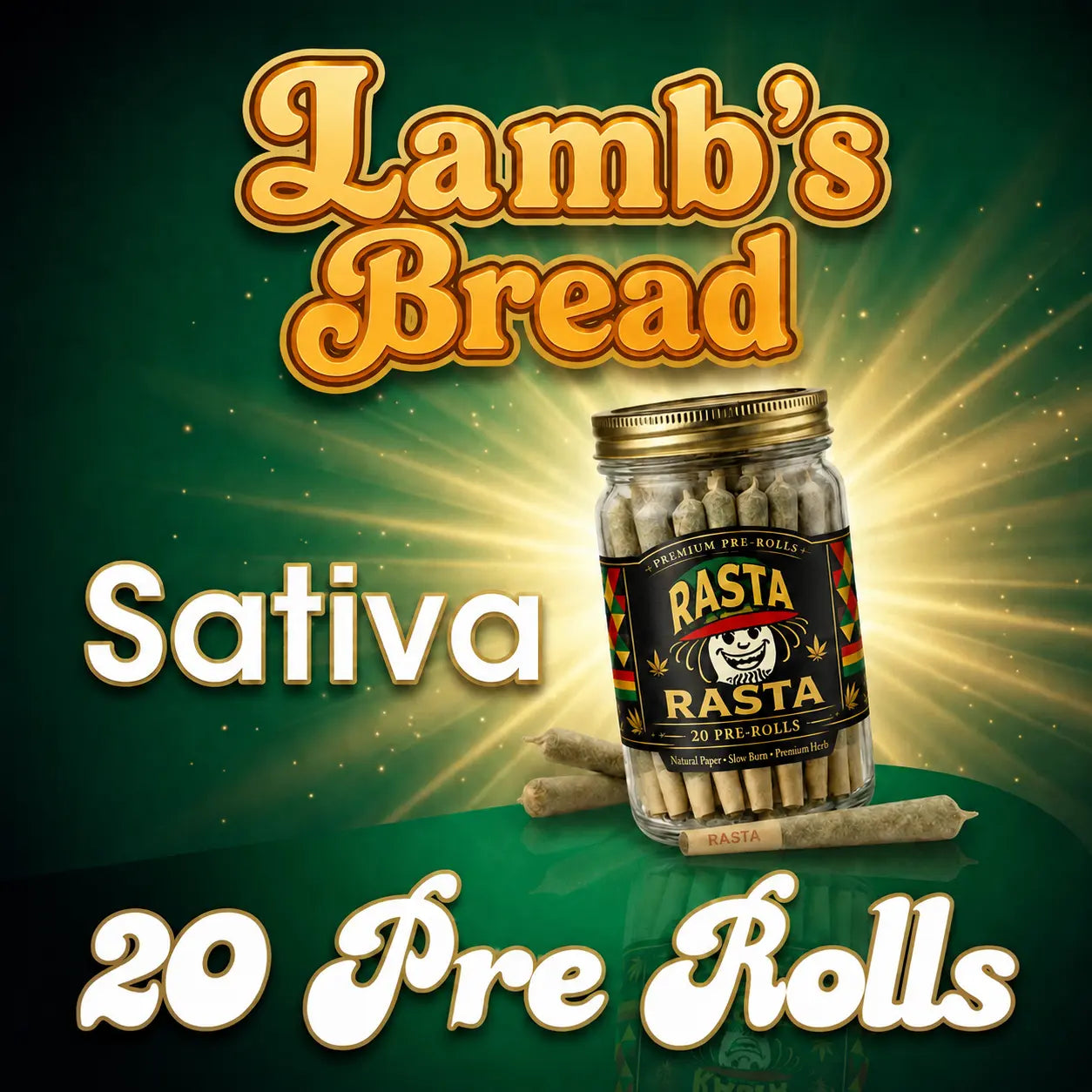 20 Pack of Rasta Rolls